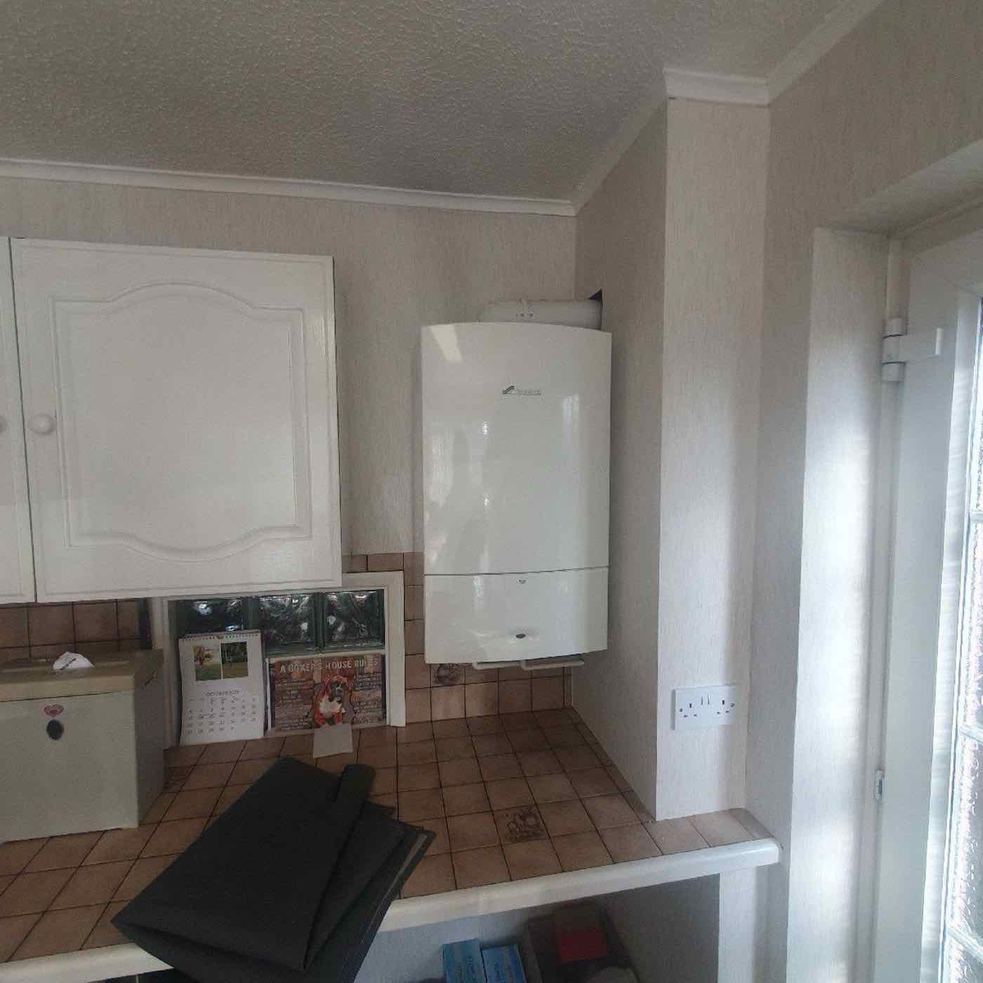 Gas boiler installed by our engineers in a Kent home