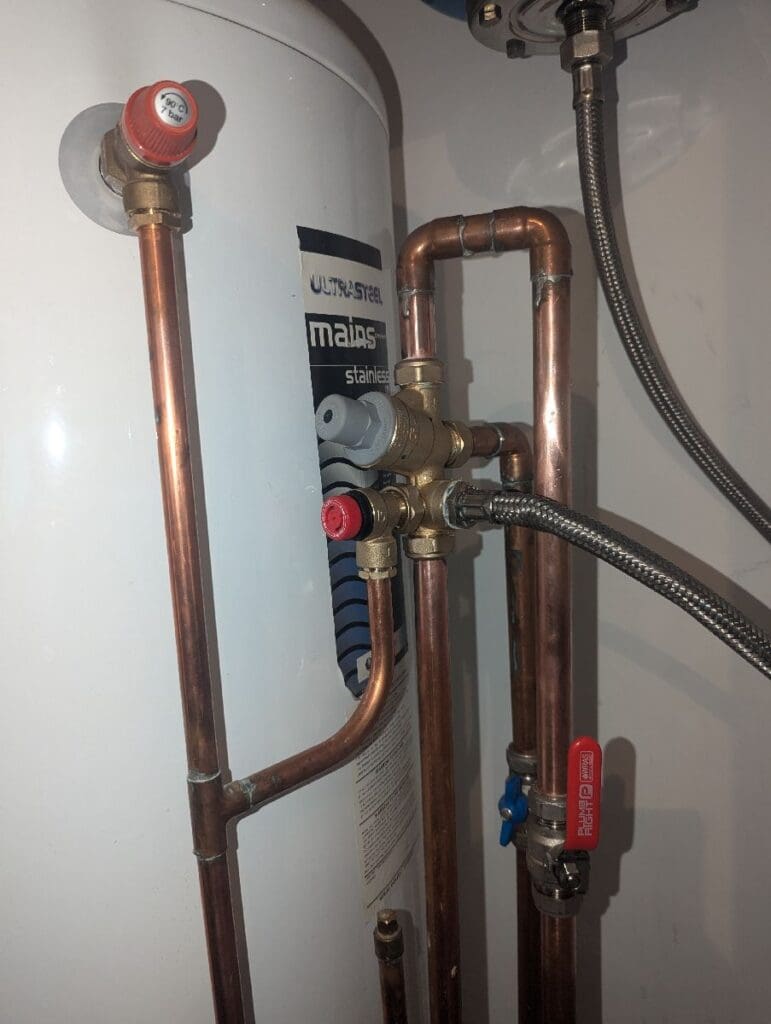 Installation of a new combi valve by Plumbing Angel